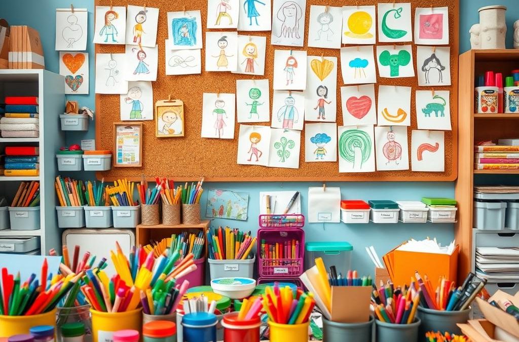 Organizacja prac plastycznych dziecka: praktyczne sposoby na porządek i trwałe przechowywanie