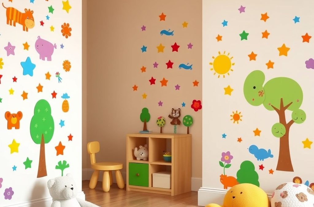 Naklejki ścienne do pokoju dziecka – kiedy warto je wybrać i jak zadbać o bezpieczeństwo malucha